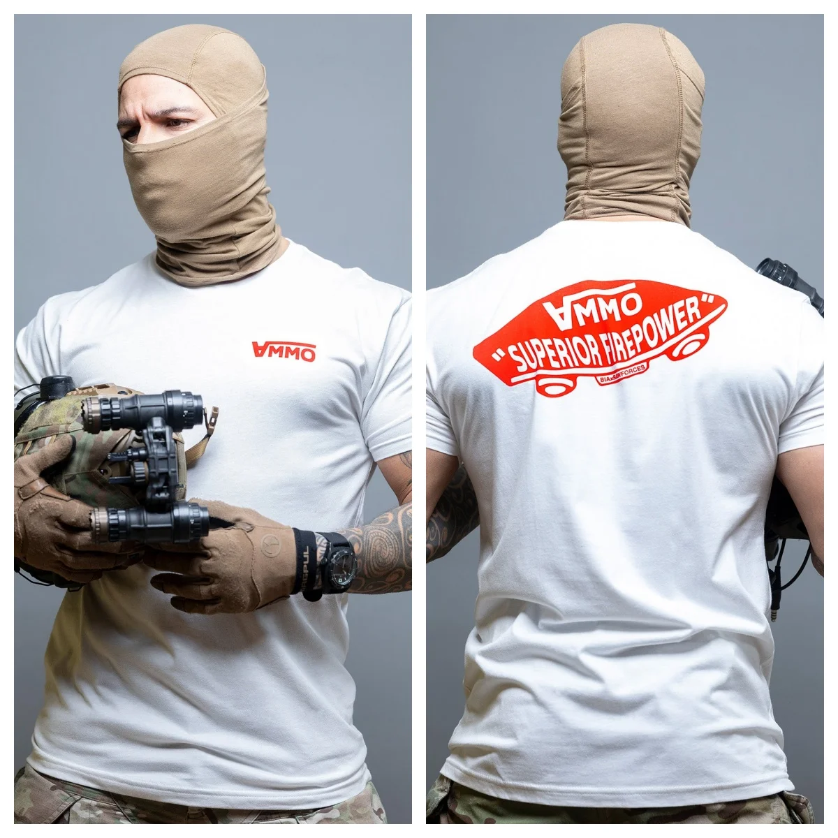 Ammo Superior Firepower camiseta táctica algodón puro para deporte - imagen 3
