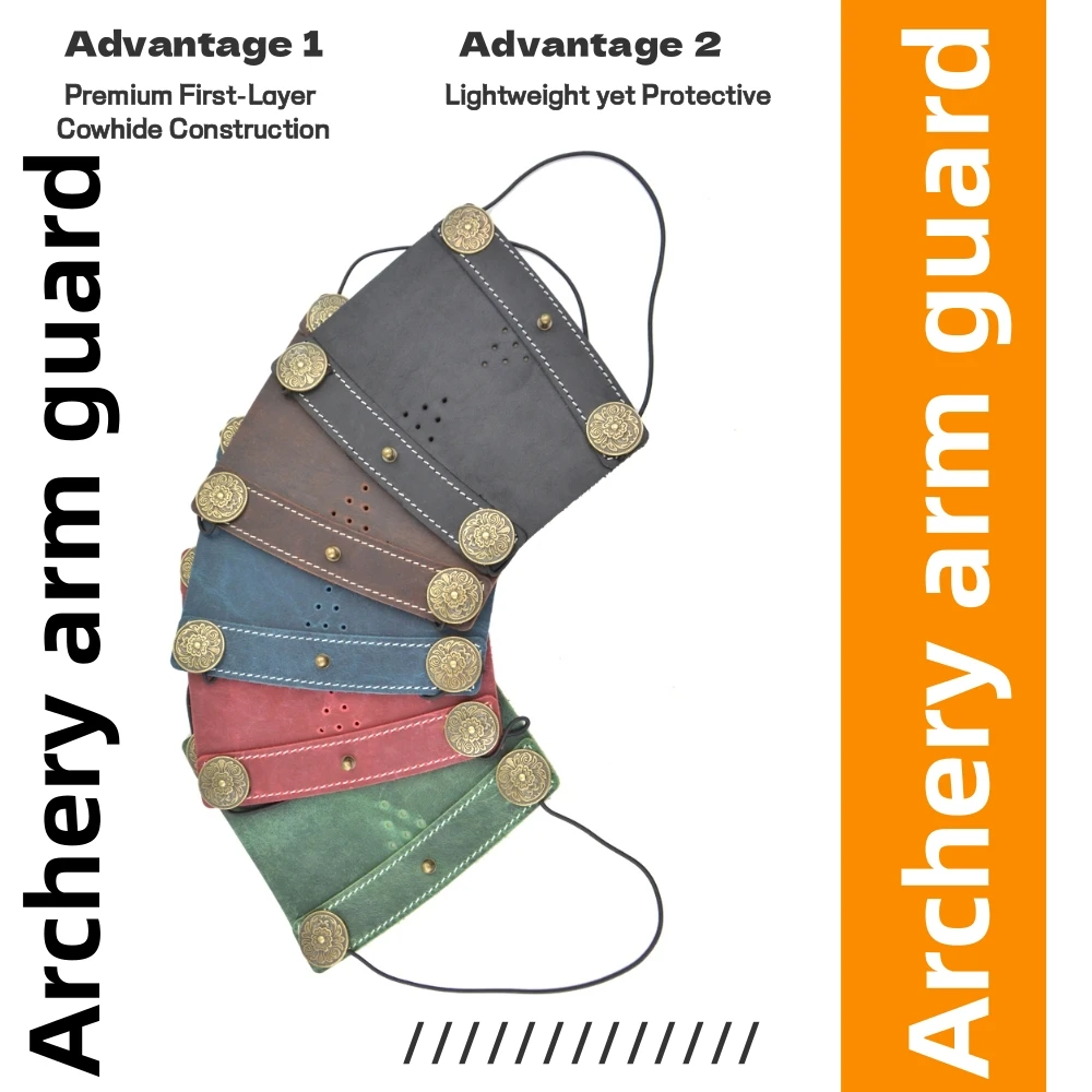 Protector de antebrazo de cuero transpirable para tiro con arco - imagen 5