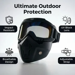 Gafas antipolvo ajustables transpirables para moto y aire libre