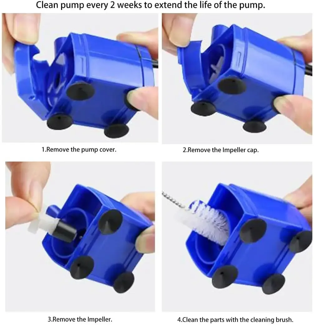 Bomba de agua W5ater con motor de repuesto y luz LED azul
