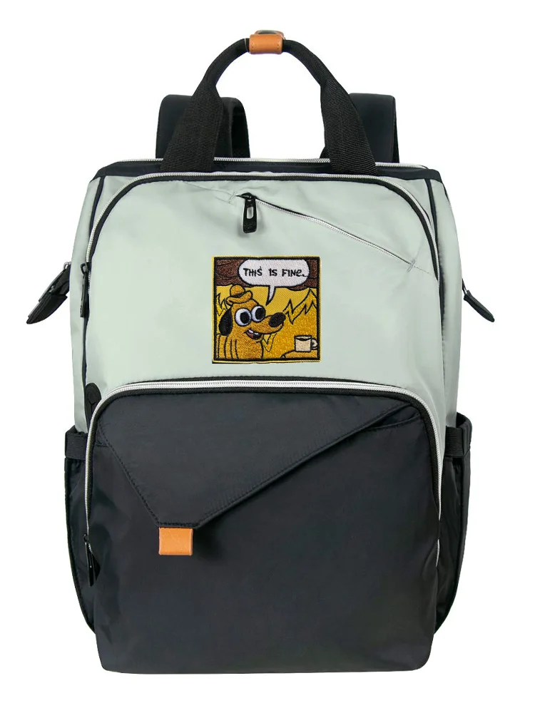 Diseño bordado del parche This Is Fine