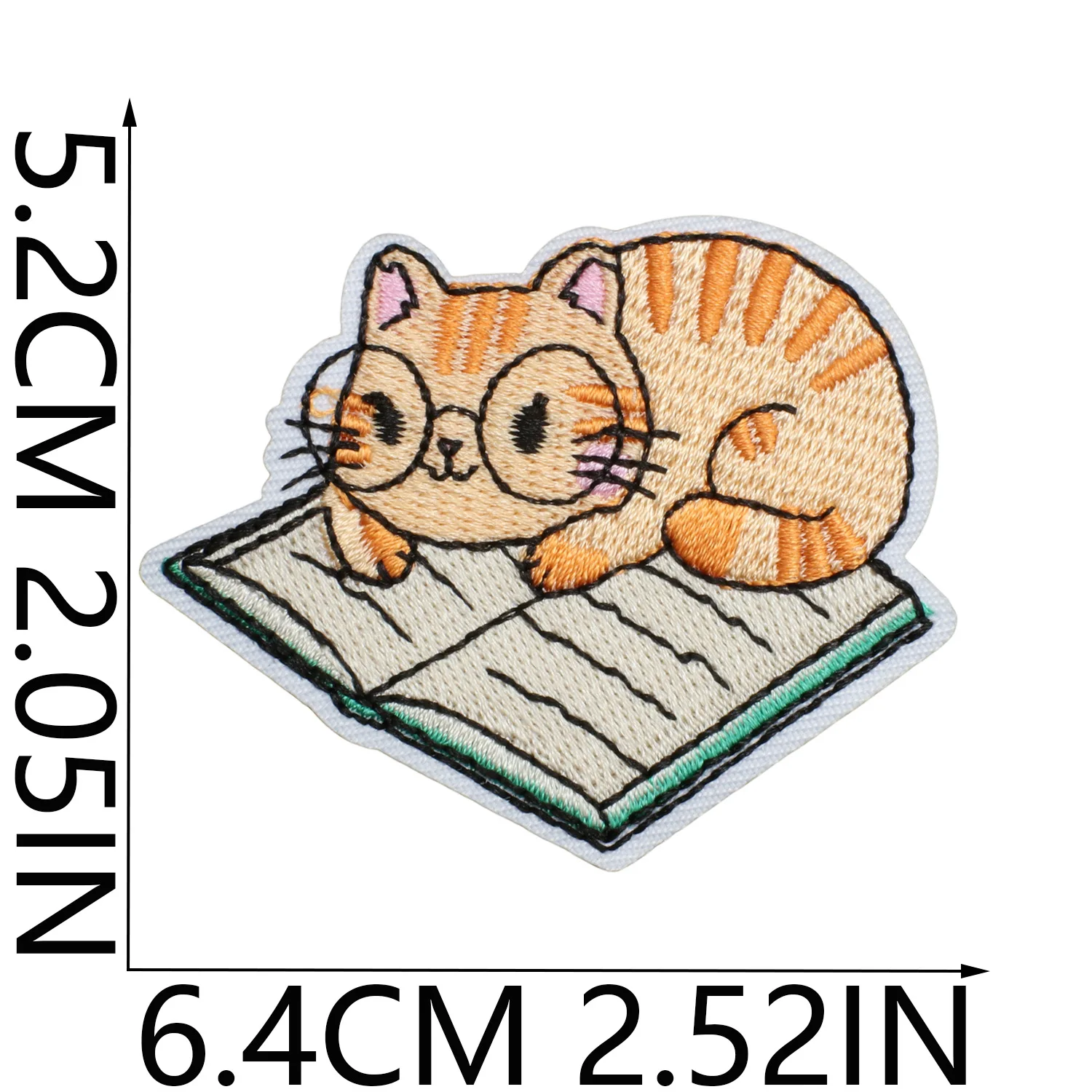 Parche termoadhesivo gatito naranja bordado para ropa infantil - imagen 3