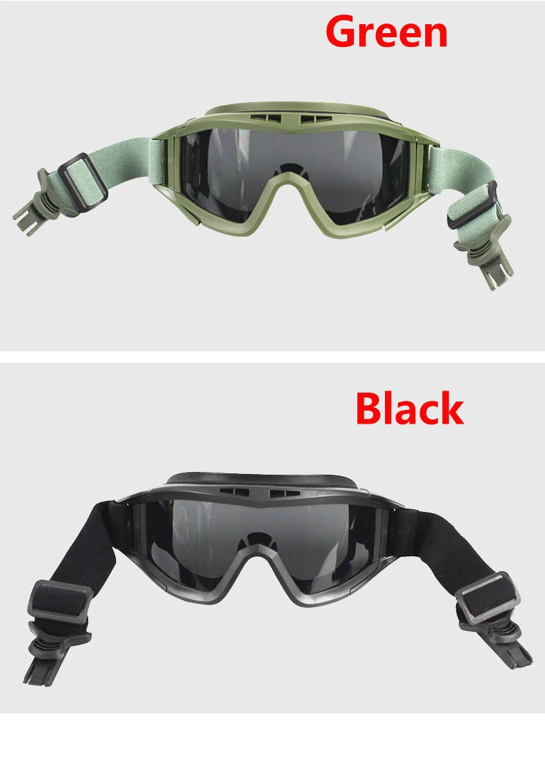 Gafas en uso con casco