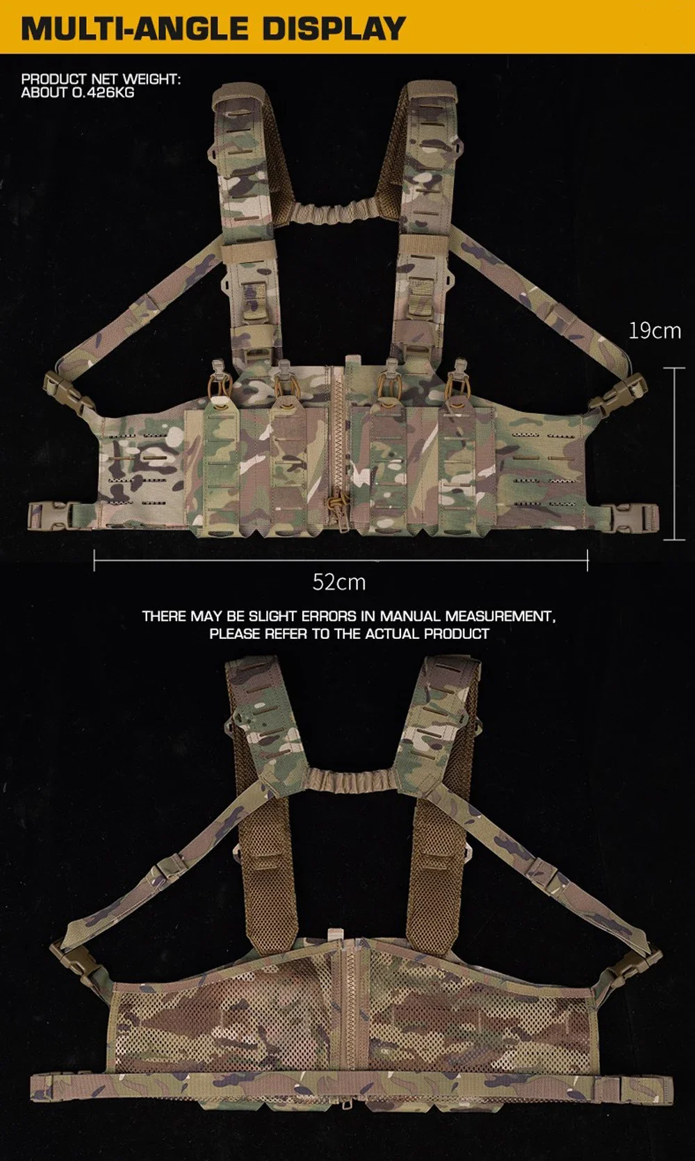 Detalle del sistema Molle y bolsa para M4 AR