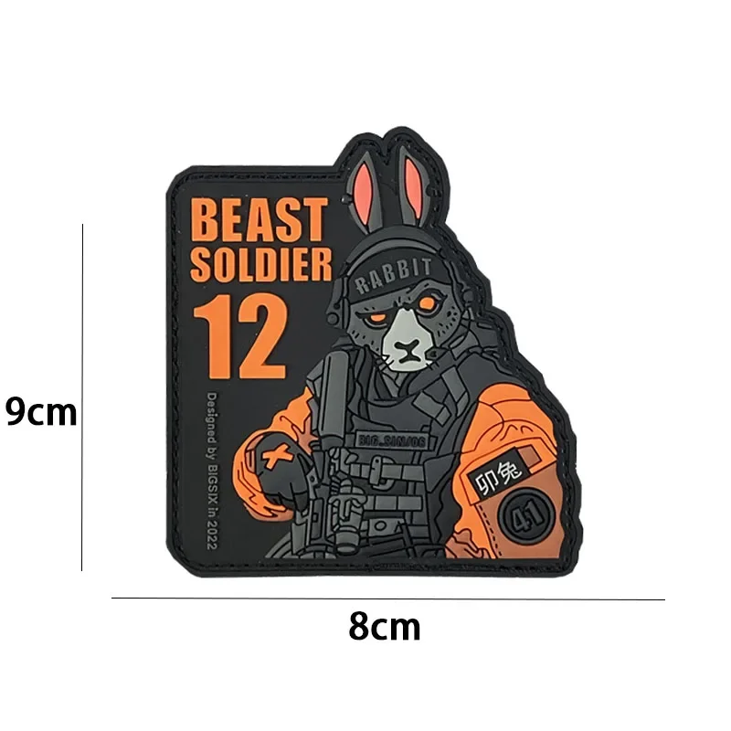 Parche PVC 3D guerrero dragón tigre – Insignia moral táctica - imagen 2
