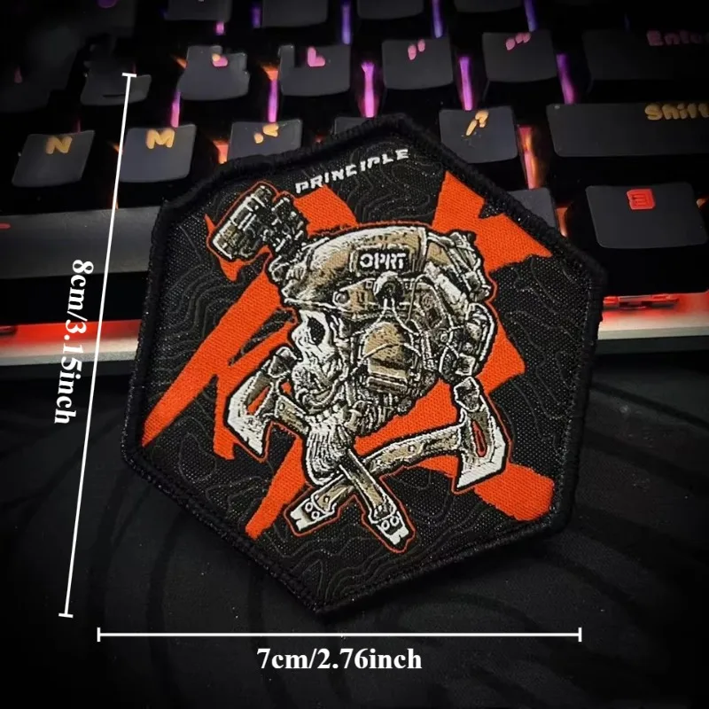 Parche táctico Saboteur fantasma gancho y bucle bordado para uniforme - imagen 2