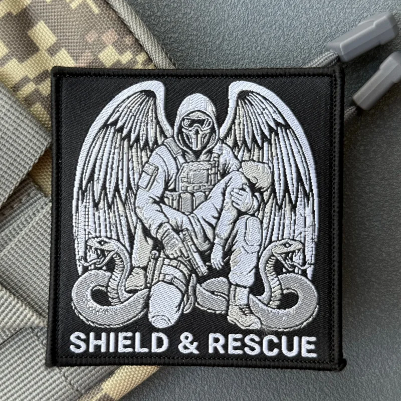 Parche táctico moral ángel médico con velcro para mochila - imagen 4
