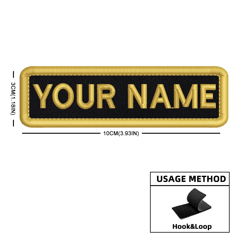 Parche táctico bordado con nombre personalizado, gancho o hierro - imagen 2