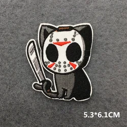 Parche bordado Terror Punk termoadesivo para ropa táctica