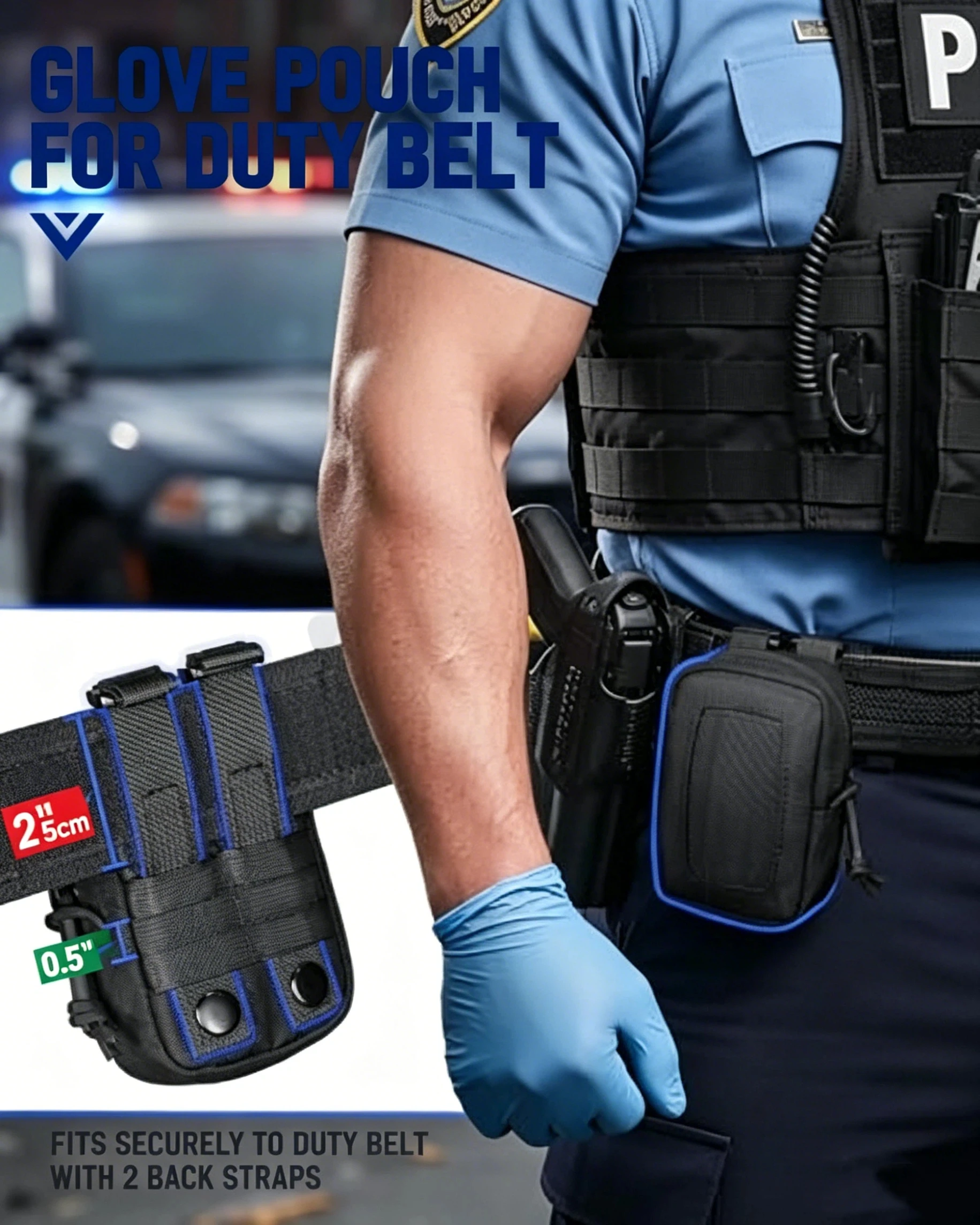 Portaguantos Táctico Molle Nylon - Funda Cinturón EMT Caza Outdoor - imagen 2