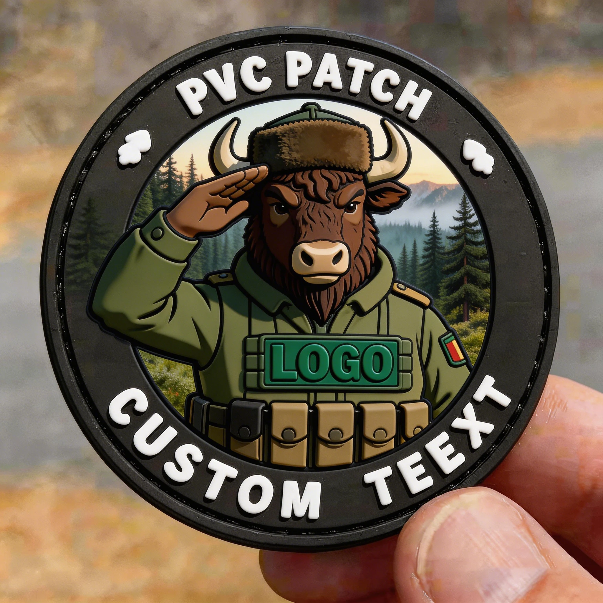 Parche de PVC emblema personalizable con logotipo para ropa - imagen 5