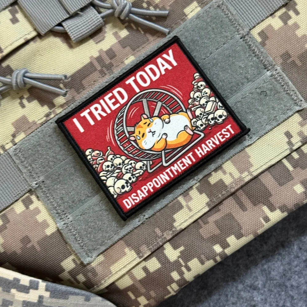 Morale Tactical Parche táctico calavera hámster con velcro - imagen 3