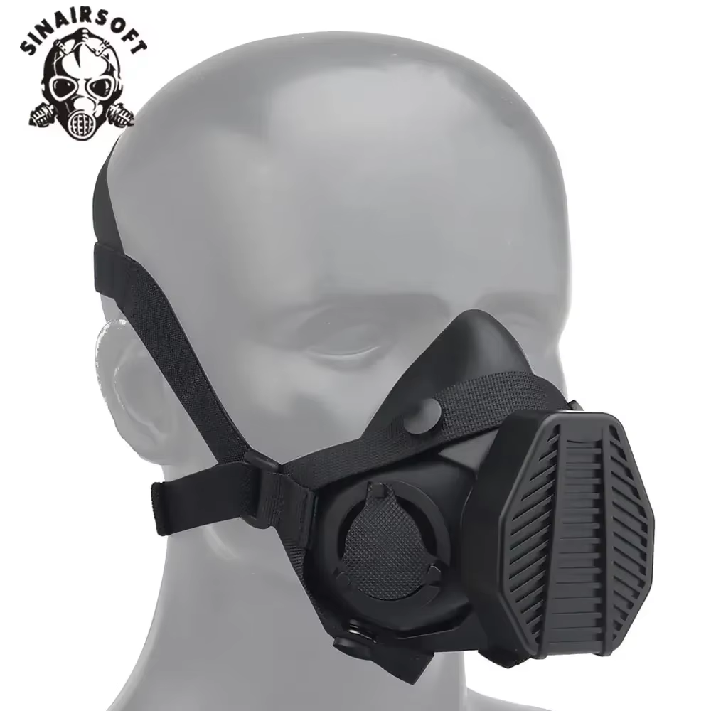 SOTR Respirador táctico semimáscara filtro reemplazable antipolvo caza - imagen 5