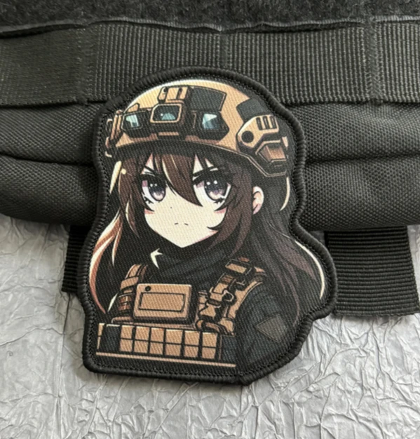 Parche táctico militar con diseño estampado