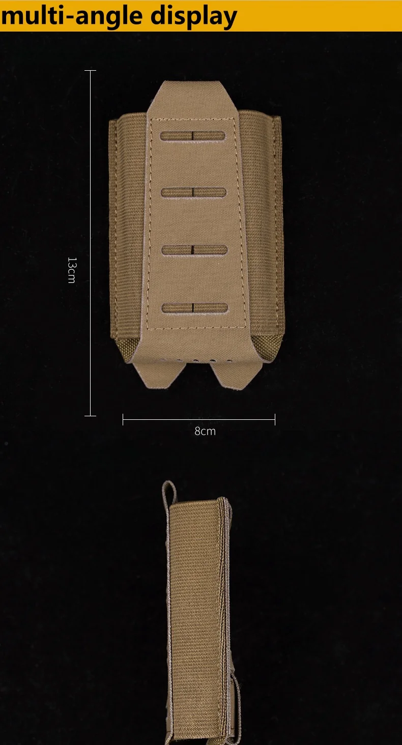 Detalle del sistema de fijación Molle de la funda