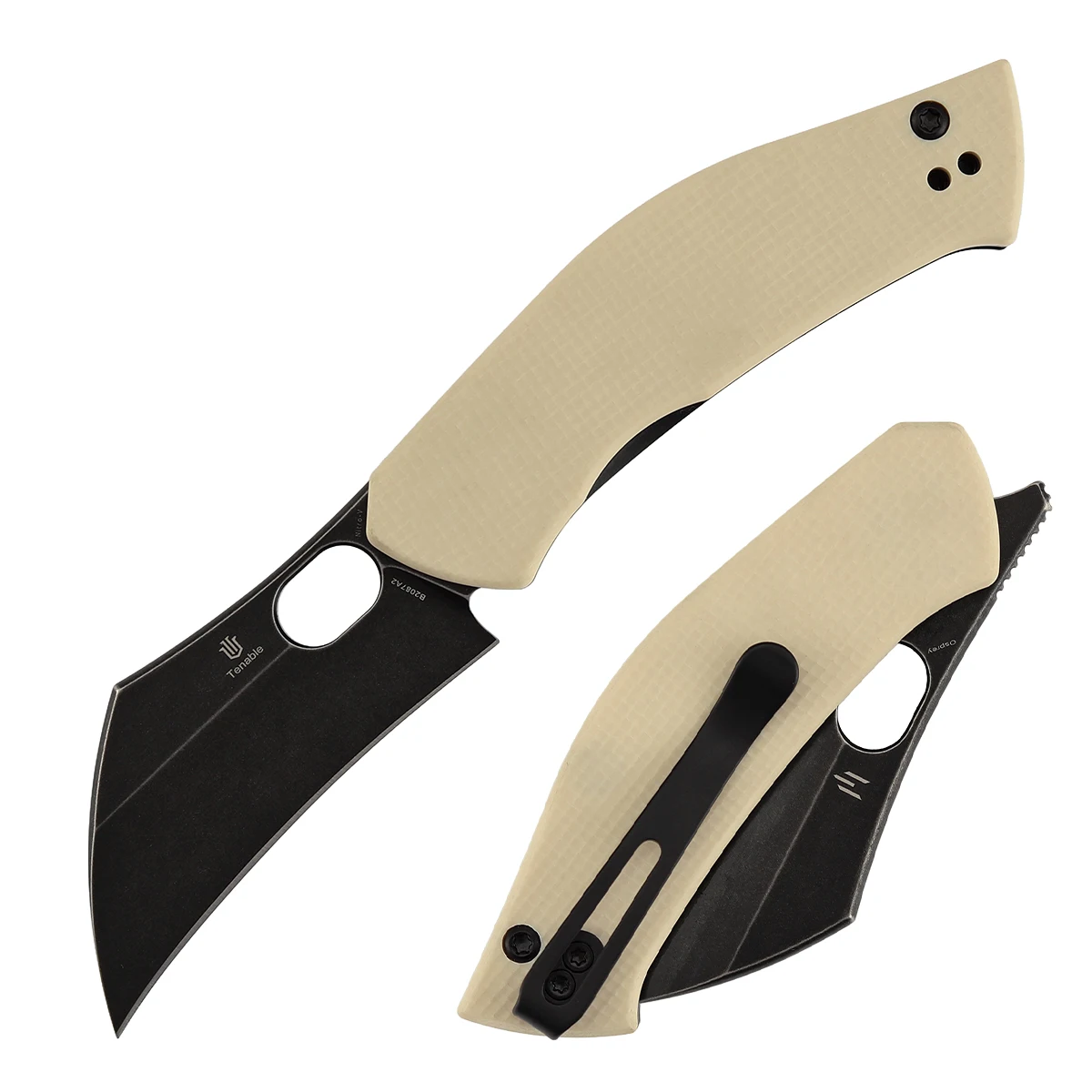 Tenable B2087 Osprey, cuchillo plegable Nitro-V con mango G10