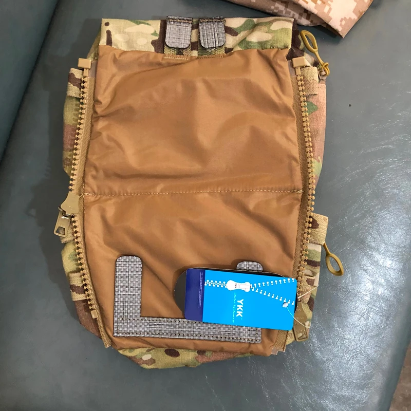 Bolsa táctica con cremallera para portaplacas Multicam ripstop
