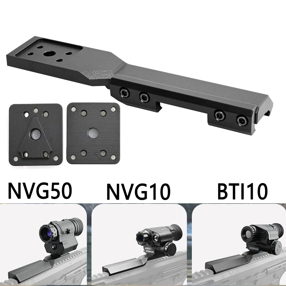 Adaptador montaje Picatinny de aluminio táctico para NVG de caza