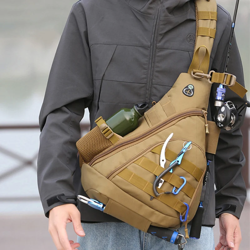 Bolsa de pecho táctica camuflaje MOLLE para pesca, escalada y camping - imagen 2