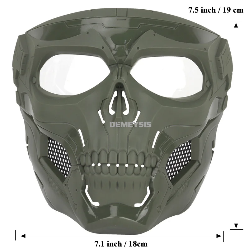 Máscara táctica de paintball camuflaje calavera transpirable - imagen 4