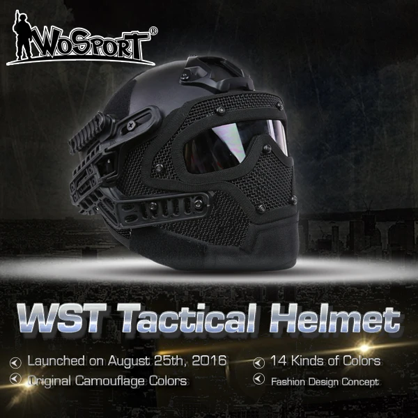 Casco táctico con malla de acero para airsoft, paintball y tiro - imagen 3