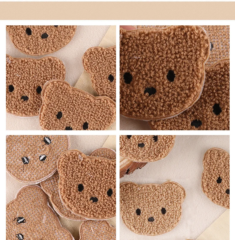 Parche bordado oso chenilla para ropa y zapatos DIY - imagen 5