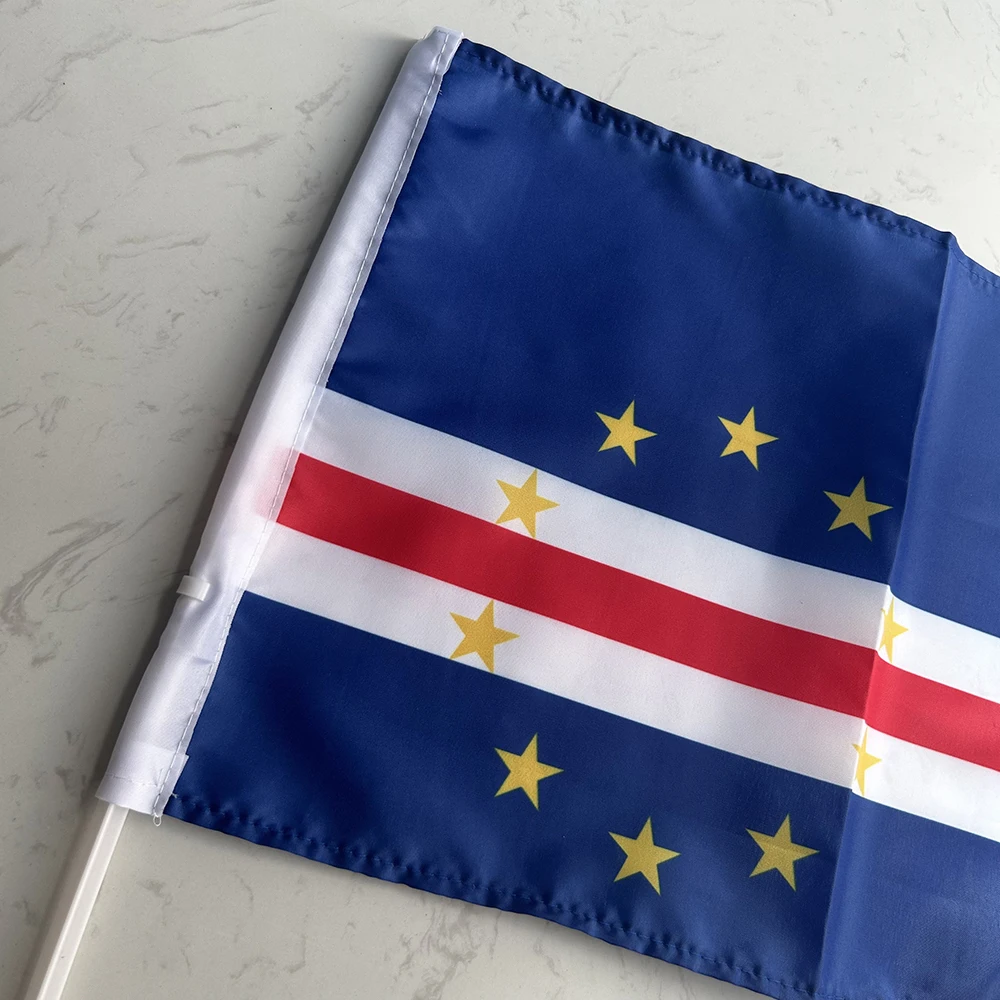 Bandera Cabo Verde de poliéster para ventana, ondeante - imagen 4