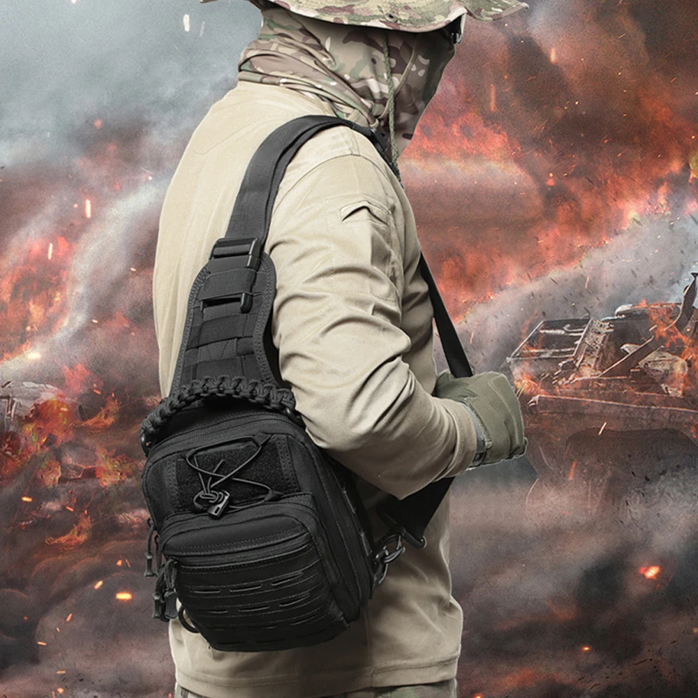 Bolsa táctica de hombro EDC con bandolera para pistola oculta - imagen 3
