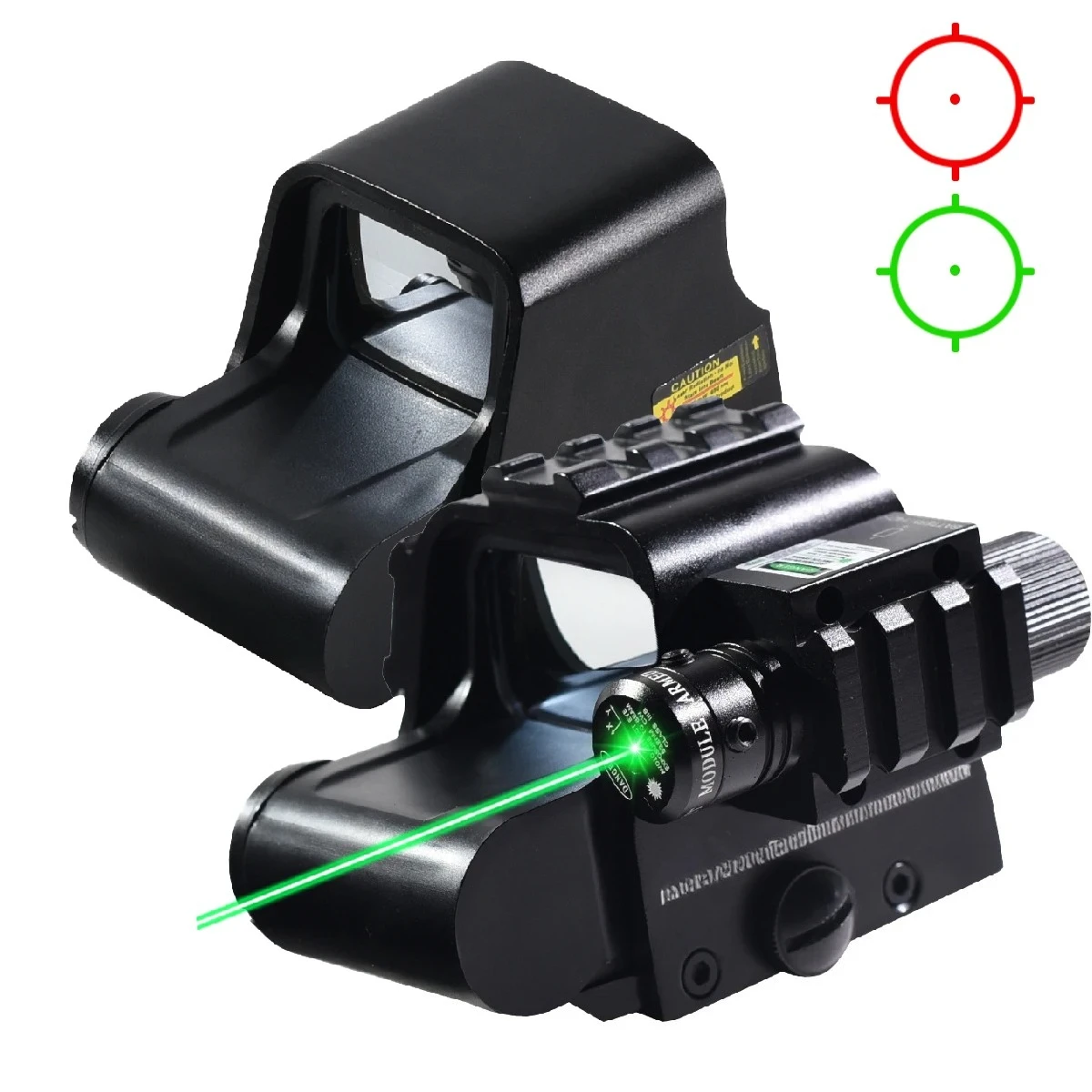 Mira táctica óptica reflex holográfica punto rojo y verde Picatinny - imagen 2