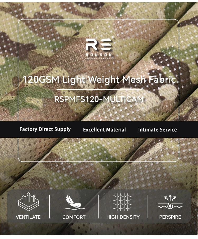 Detalle del patrón camuflaje en tejido tricot