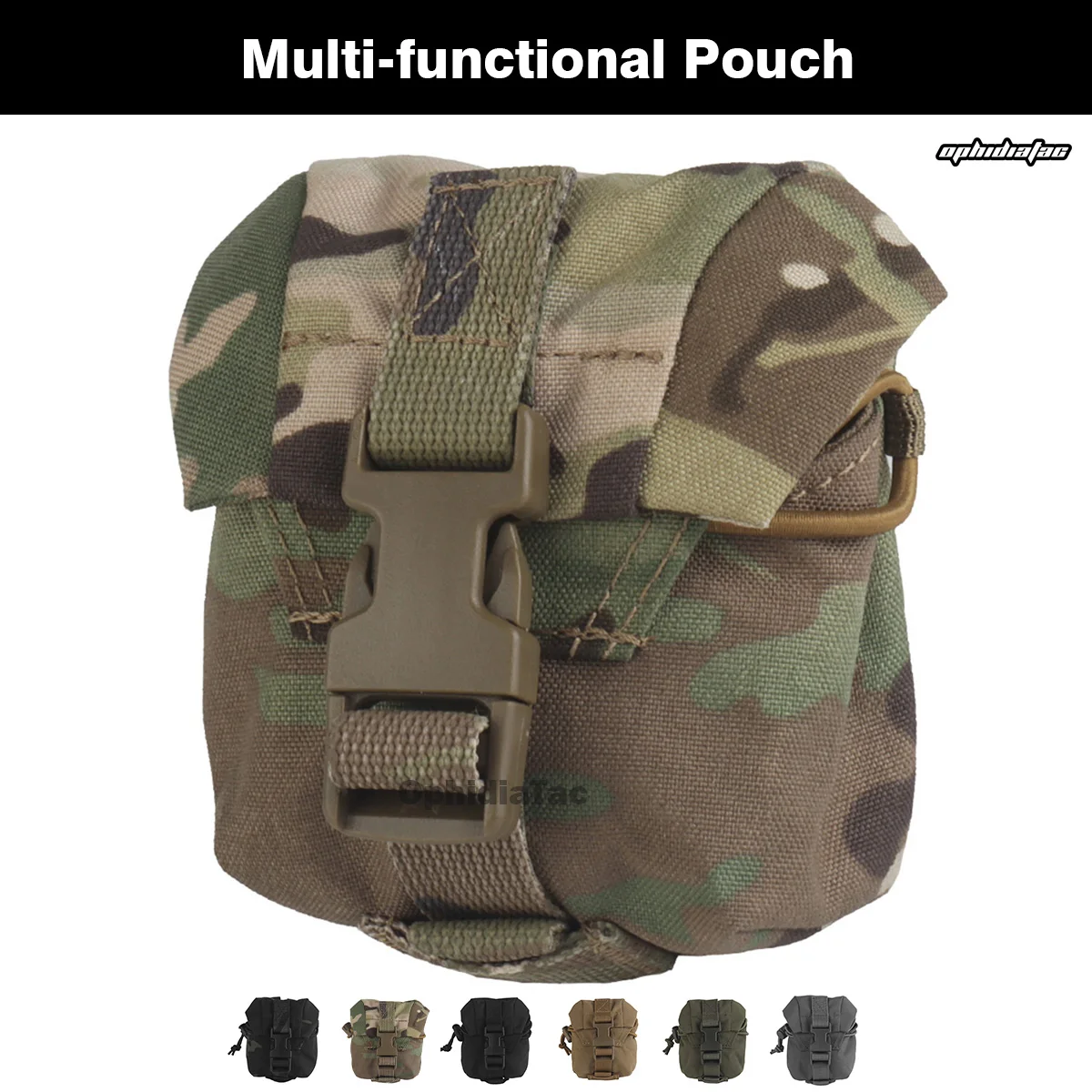 Bolsa táctica MOLLE elástica granadas M67 con montaje y presilla - imagen 5