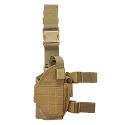 Funda táctica universal pistola de muslo derecha con MOLLE para equipar en pierna