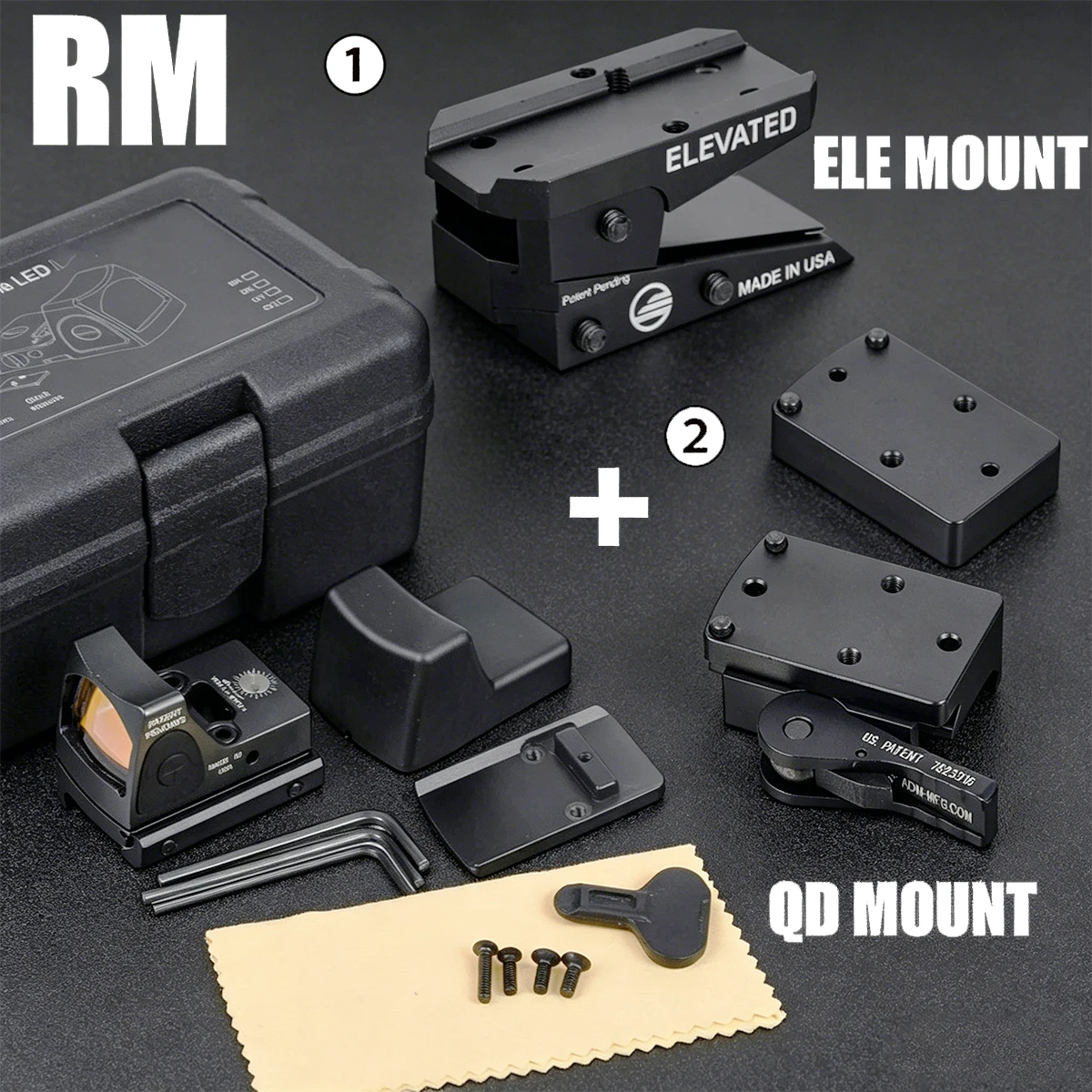 MR Mini colimador mira reflex con montaje QD y soporte abatible - imagen 2
