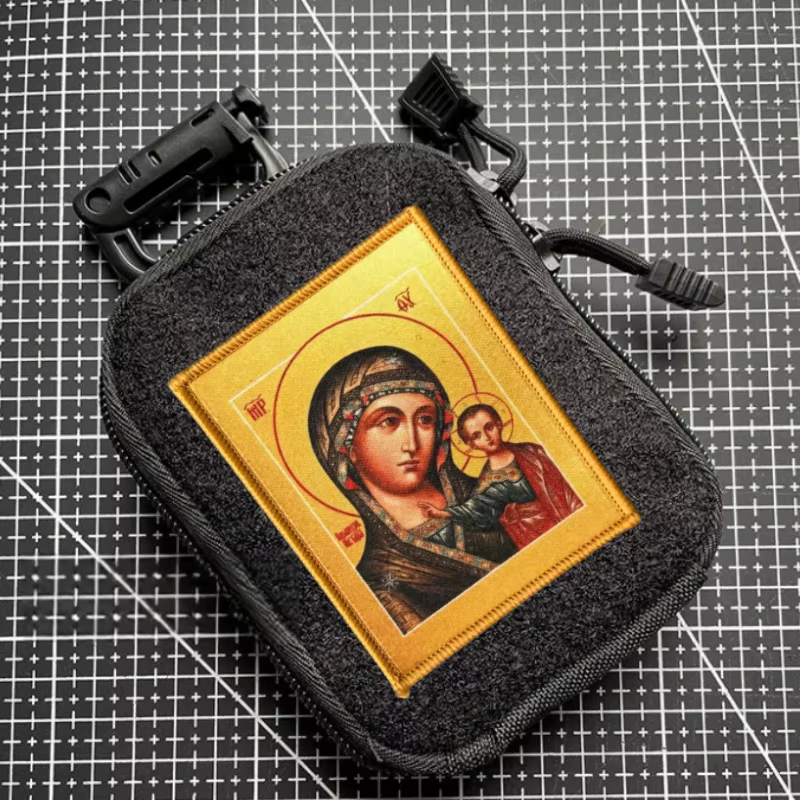 Parche Virgen de Kazán ortodoxo con velcro para mochila y ropa - imagen 5