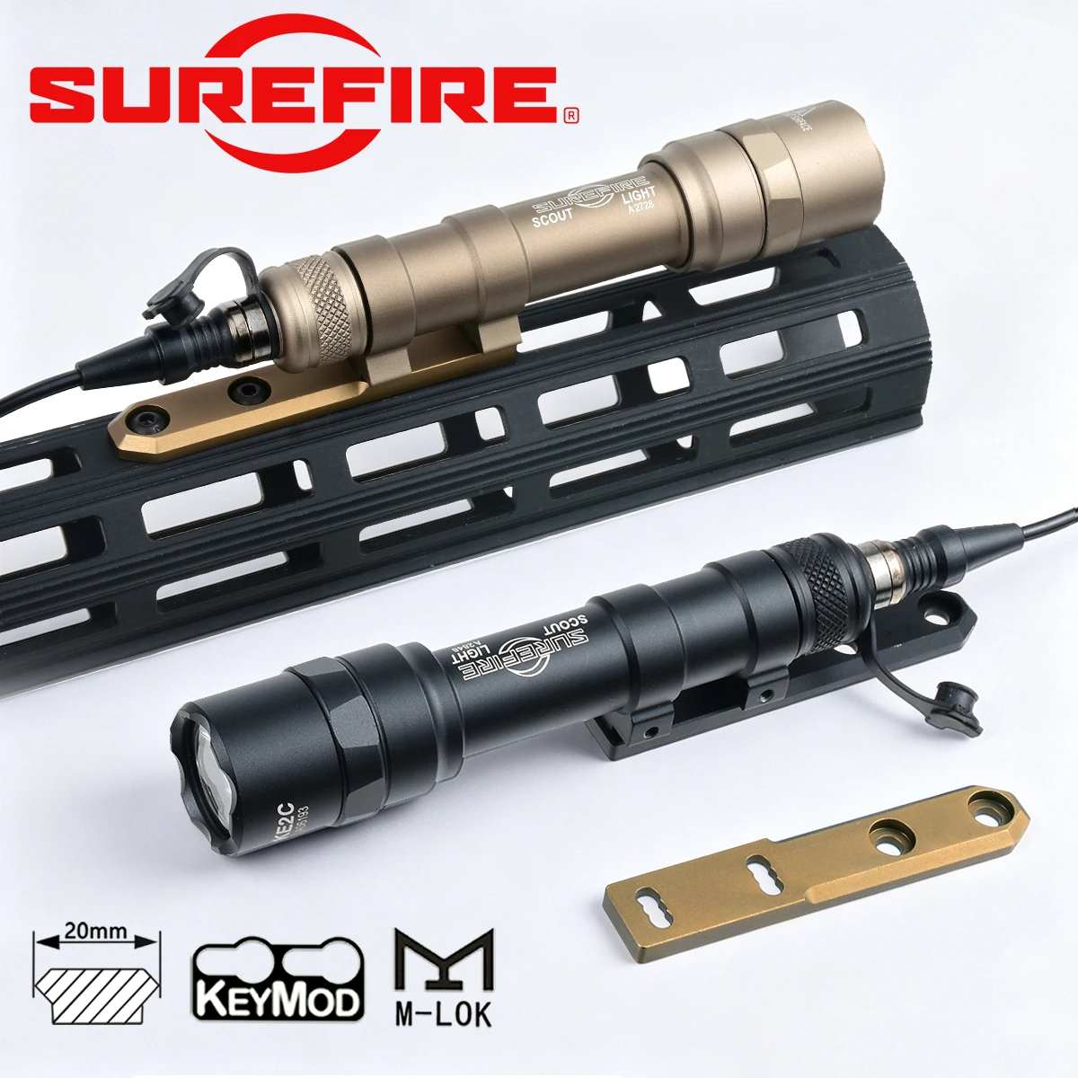 SureFire M600 linterna táctica LED con interruptor KeyMod y MLOK - imagen 4