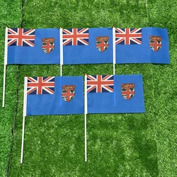 Bandera de Fiyi para agitar a mano con asta de plástico