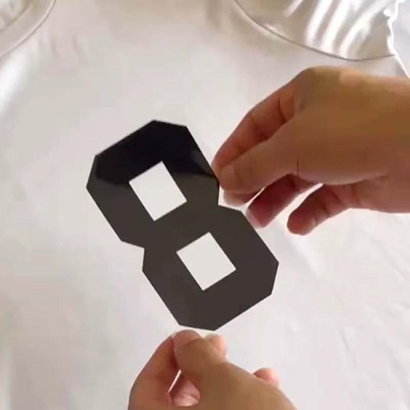 Parche termoadhesivo números blanco y negro para jersey - imagen 3