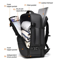 Mochila táctica MOLLE multiusos ripstop para viaje y montaña