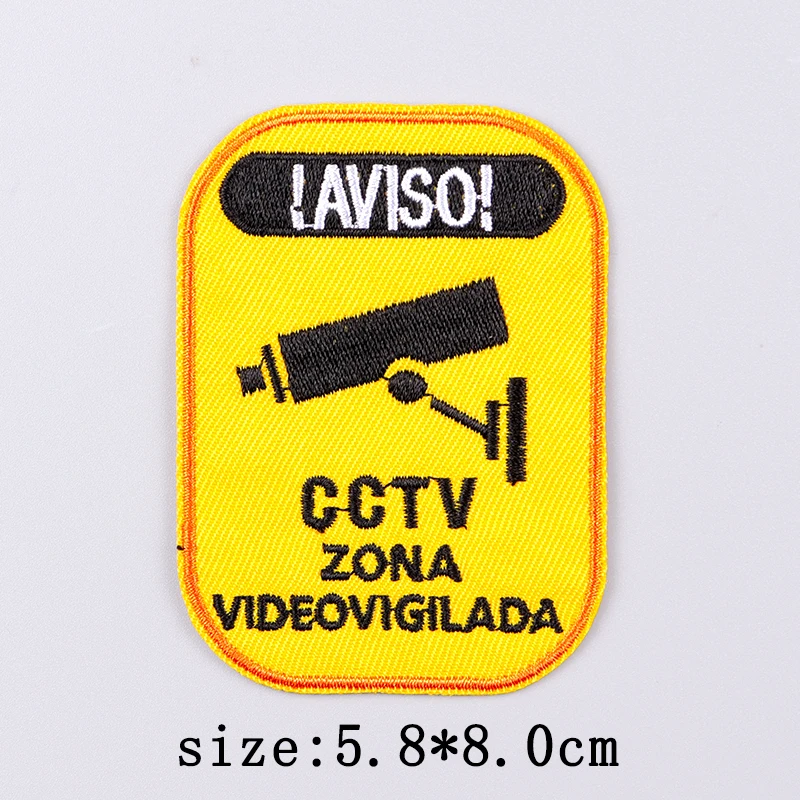 Parche táctico bordado advertencia peligro insignia seguridad - imagen 3