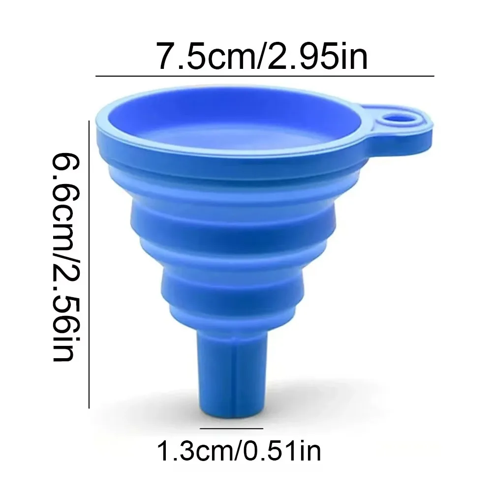 Embudo de silicona para aceite y líquidos del motor, plegable - imagen 5