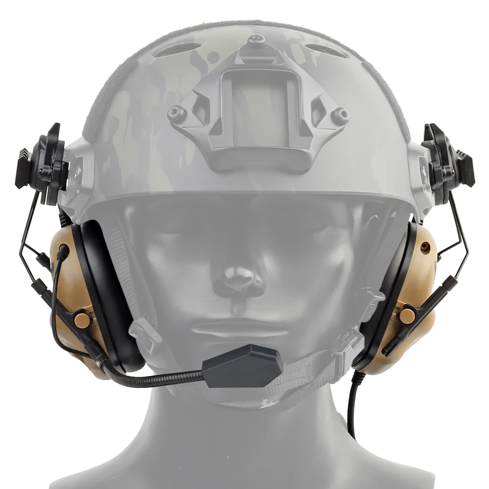 Auriculares tácticos para casco con adaptador rápido destinados a tiro - imagen 2