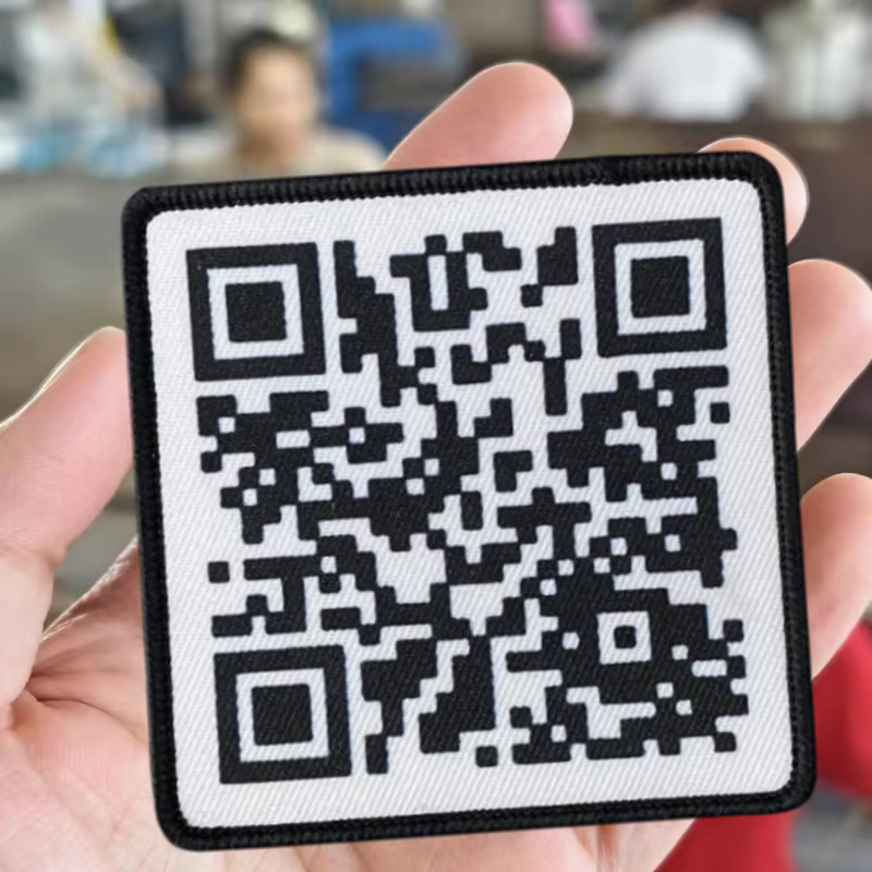 Parche táctico QR divertido con velcro para brazalete y ropa - imagen 4
