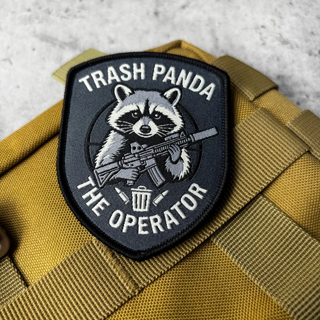 Parche táctico bordado moral oso panda con velcro para mochila - imagen 4