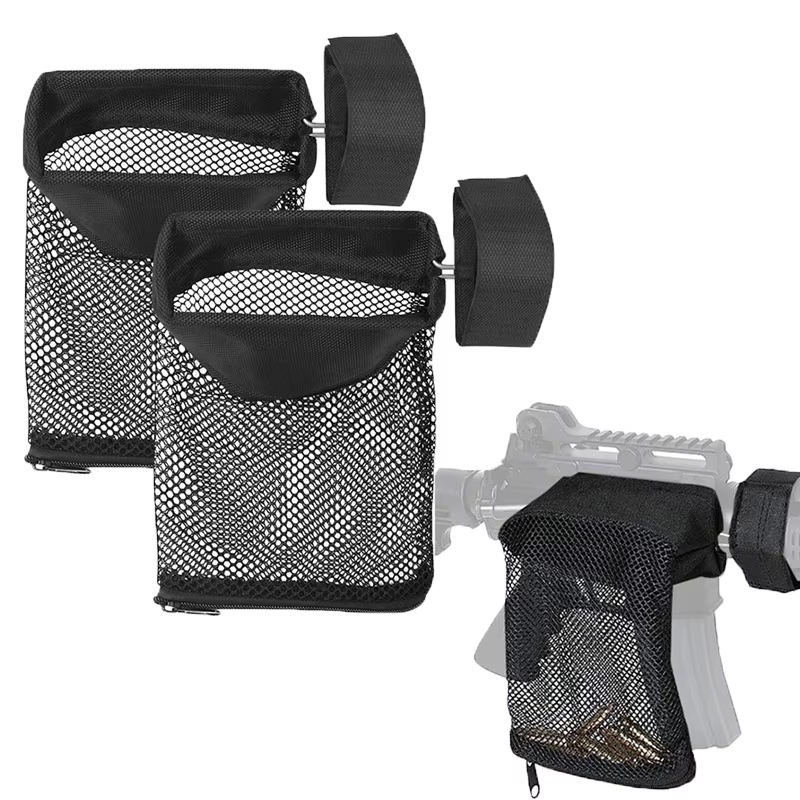 Bolsa recogida de vainas caza en malla resistente nailon negra