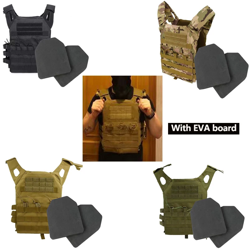 JPC Chaleco táctico ligero MOLLE con placa frontal protectora EVA - imagen 4