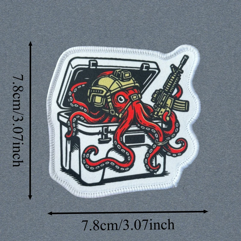 Parche táctico pulpo gancho y bucle para chaleco brazalete