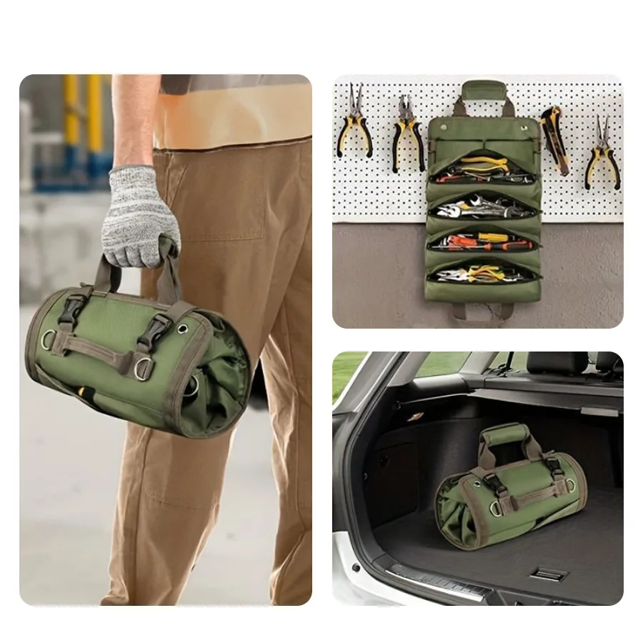 Bolsa de herramientas táctica con múltiples bolsillos enrollable - imagen 3