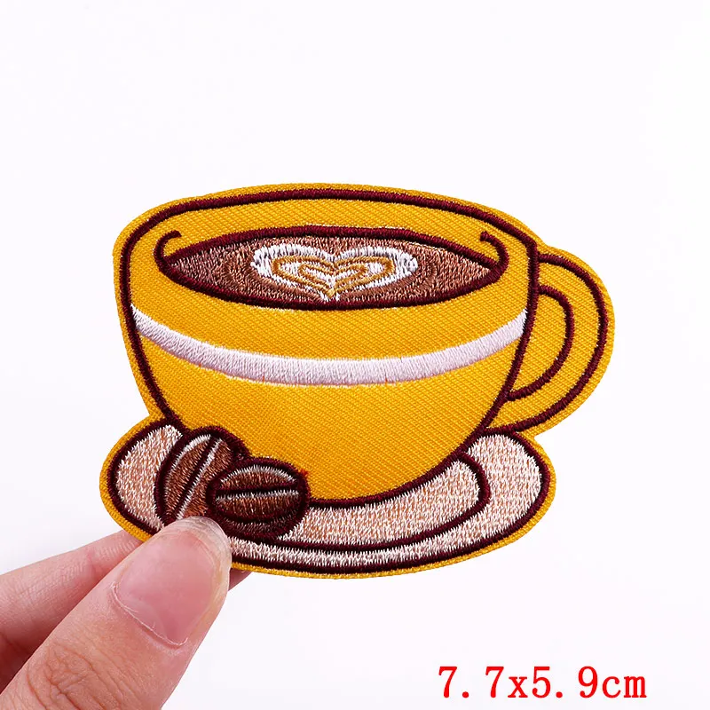 Parche termoadhesivo bordado taza dibujos animados – para chaquetas - imagen 2