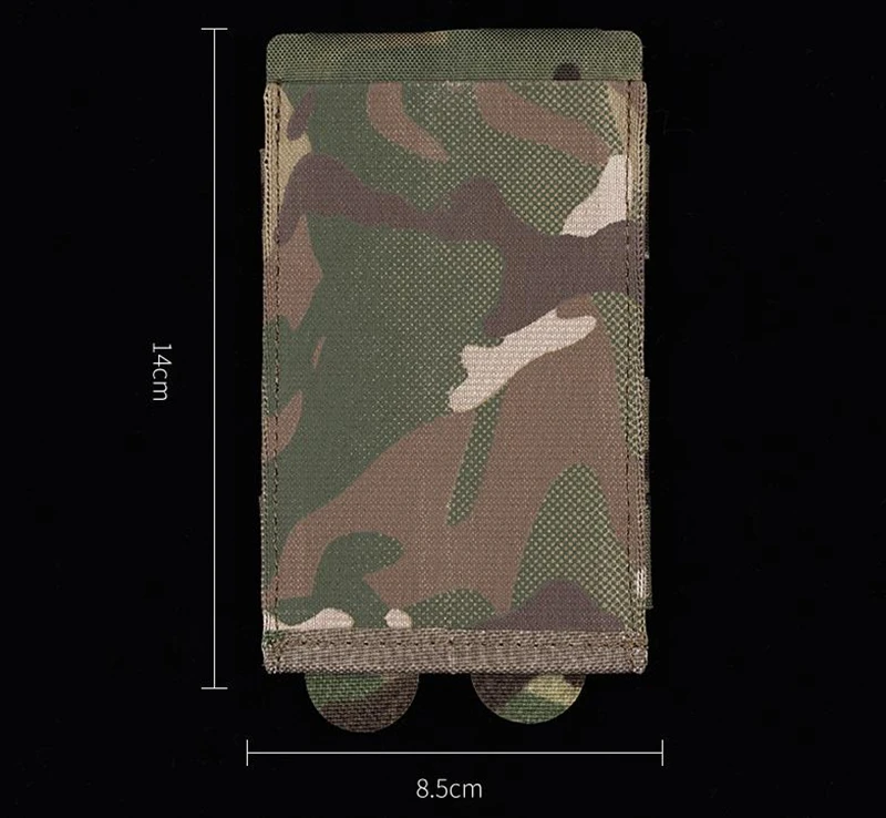 Bolsa elástica vista lateral mostrando sistema Molle