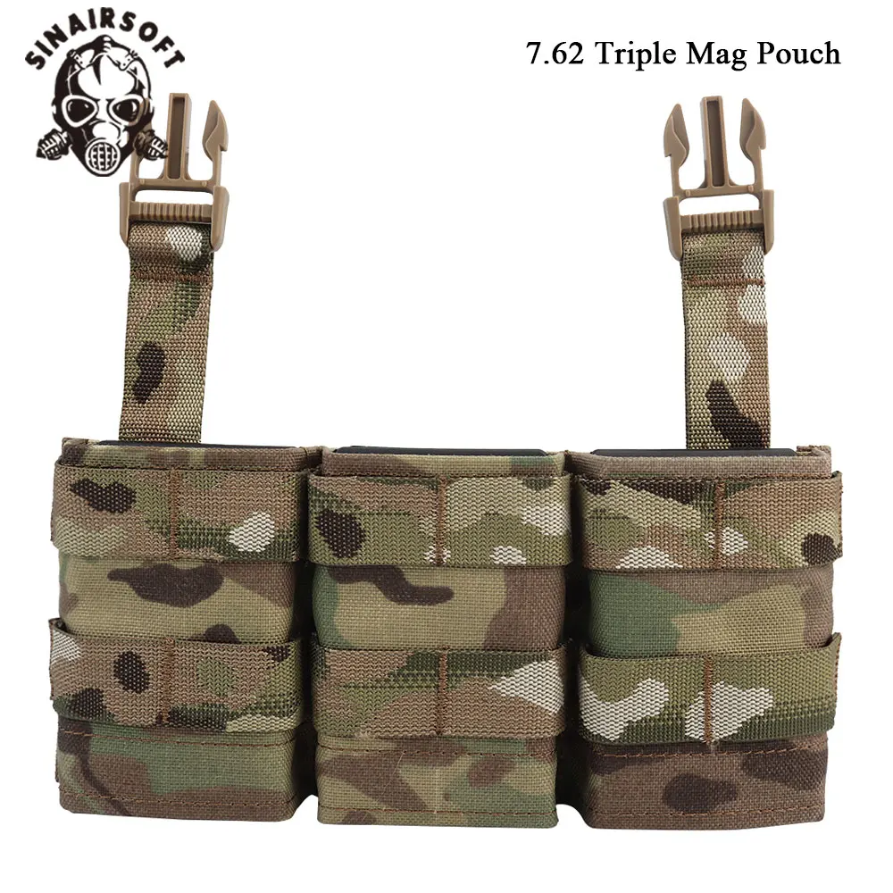Tactics Fundón Triple Munición 7.62mm Kydex MOLLE Sin Solapa